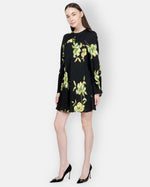 ERIKA CAVALLINI-FLORAL PATTERN MINI-DRESS-Tozzibologna.com