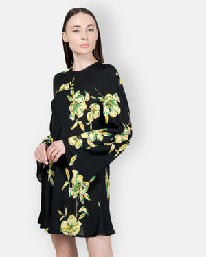 ERIKA CAVALLINI-FLORAL PATTERN MINI-DRESS-Tozzibologna.com