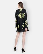 ERIKA CAVALLINI-FLORAL PATTERN MINI-DRESS-Tozzibologna.com