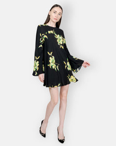 ERIKA CAVALLINI-FLORAL PATTERN MINI-DRESS-Tozzibologna.com