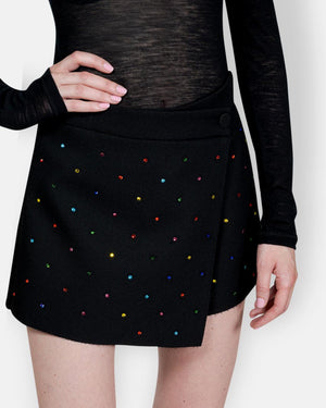 MSGM-PANT-SKIRT WITH STRASS-Tozzibologna.com