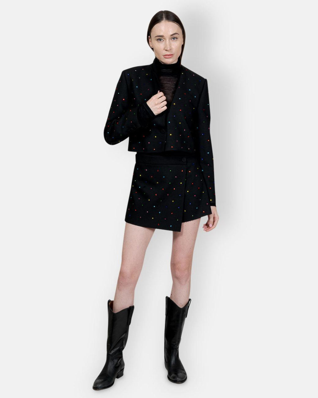 MSGM-PANT-SKIRT WITH STRASS-Tozzibologna.com