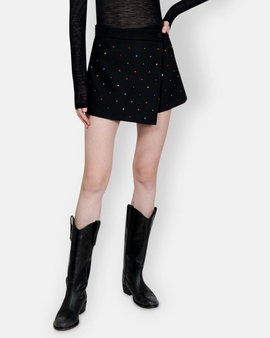 MSGM-PANT-SKIRT WITH STRASS-Tozzibologna.com