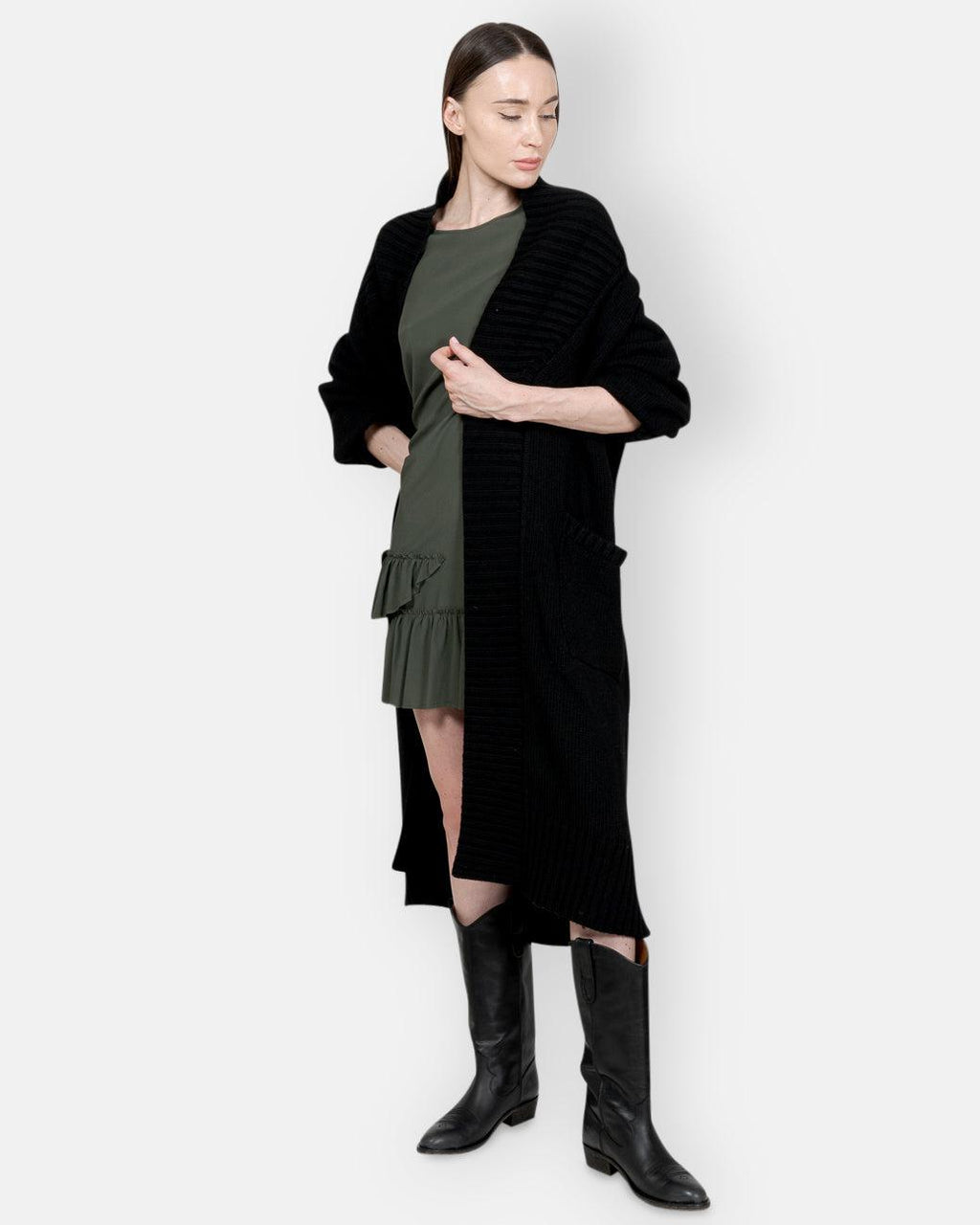 SEMI-COUTURE-CASHMIRE LONG CARDIGAN-Tozzibologna.com