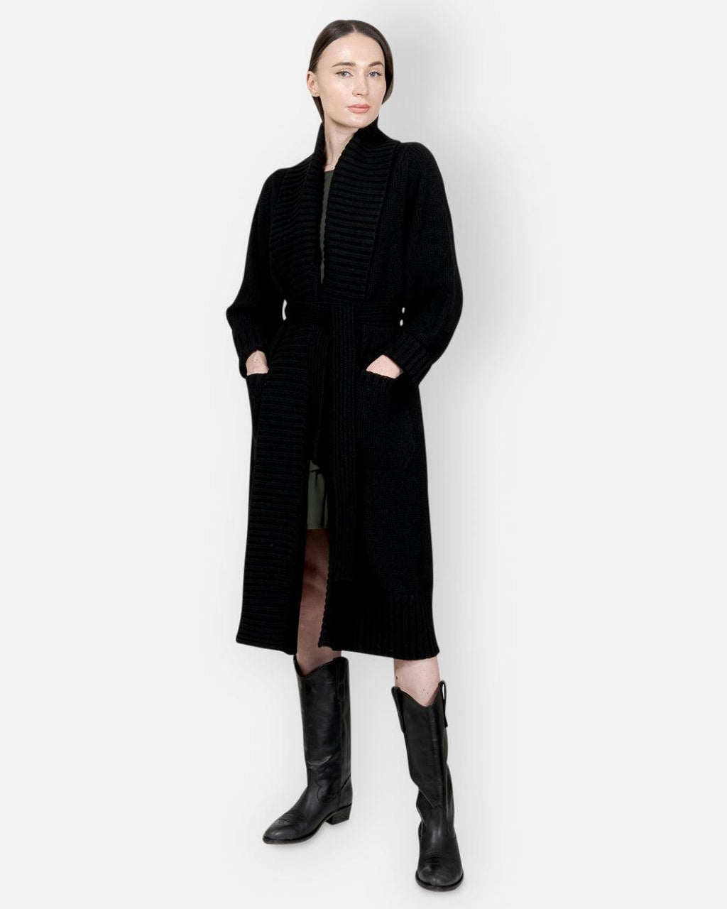 SEMI-COUTURE-CASHMIRE LONG CARDIGAN-Tozzibologna.com