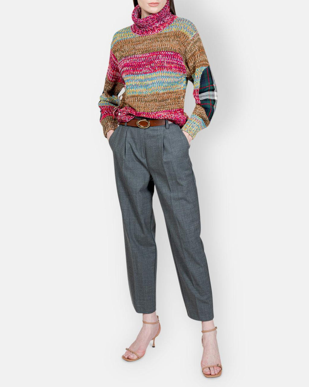 SEMI-COUTURE-COLOR-BLOCK SWEATER-Tozzibologna.com