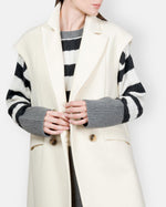 SEMI-COUTURE-LONG SLEEVELESS COAT-Tozzibologna.com