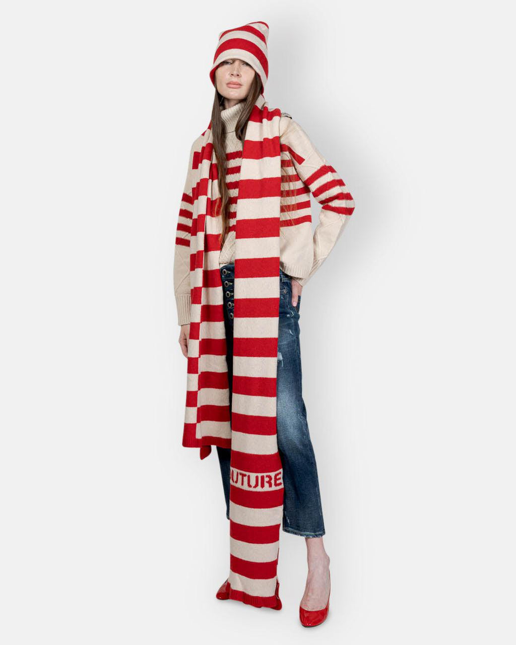 SEMI-COUTURE-STRIPED WOOL SWEATER-Tozzibologna.com